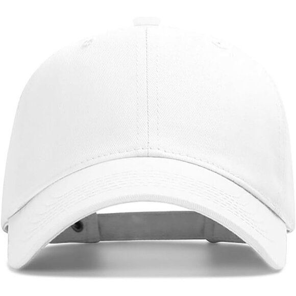 Women's White Fashion Baseball Cap Adjustable Strap Back Visor Sports Hat - Picture 2 of 7